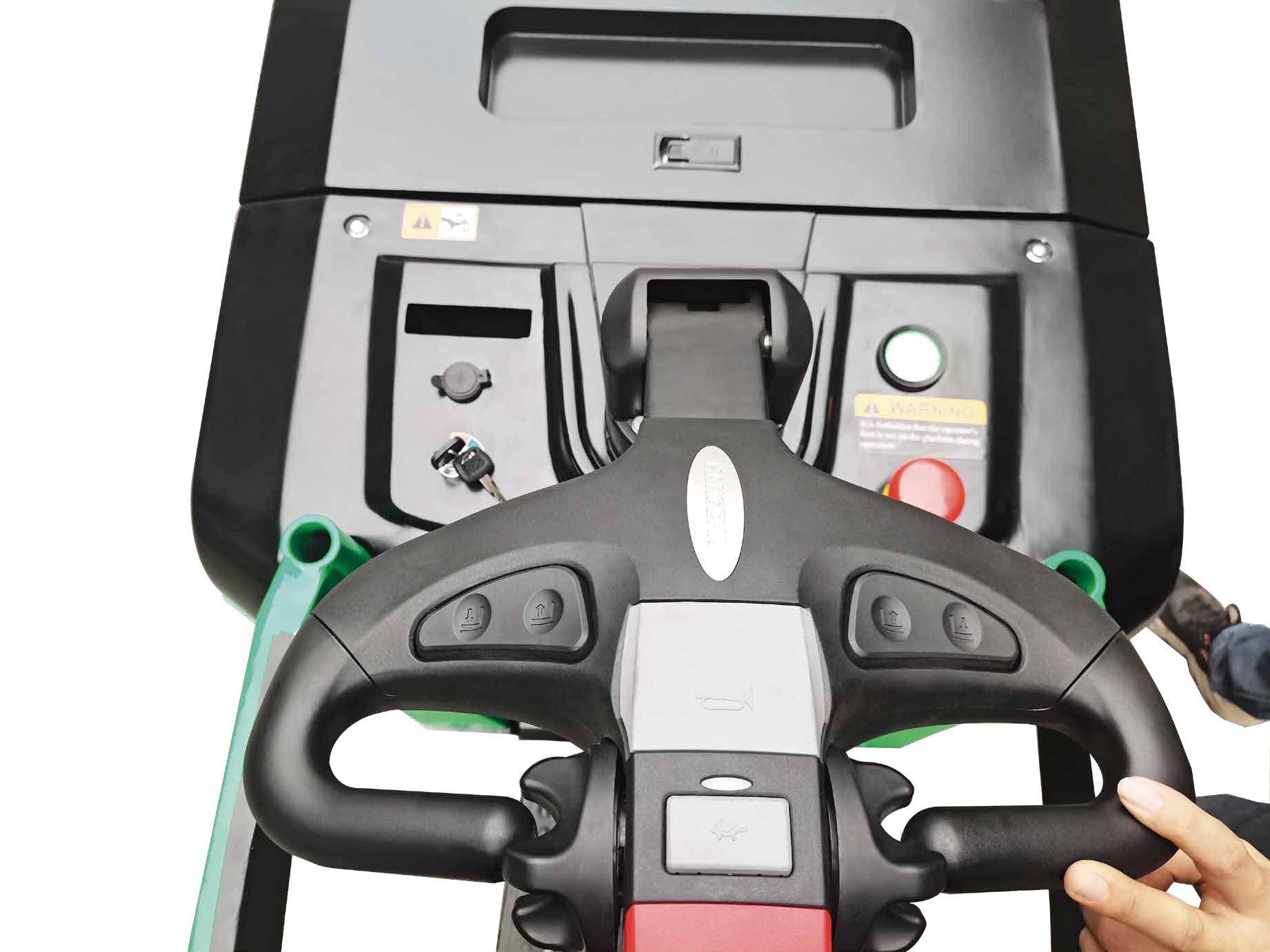 Lithium-Elektro-Niederhubwagen mit Plattform Feature 2